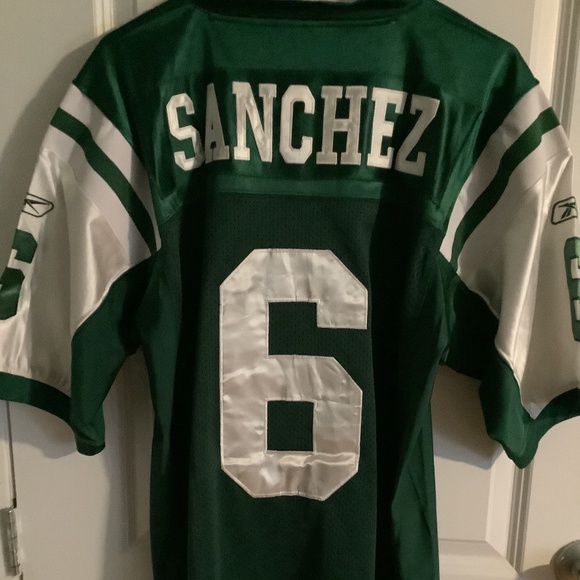 New York Jets NFL Throwback Jersey Mark Sanchez Size 50 Reebok - Picture 10 of 11